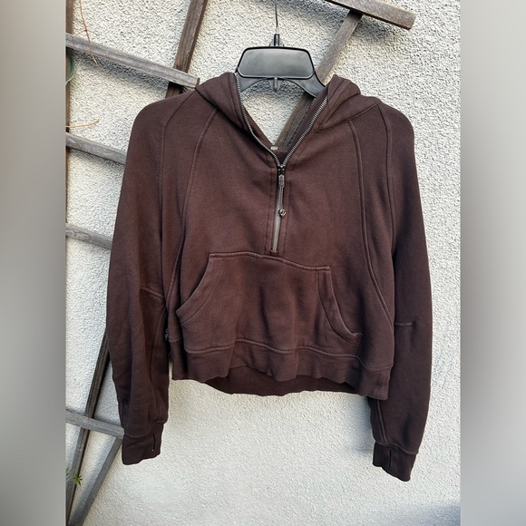 Lululemon Scuba Oversized Half-Zip Hoodie + Oversized Jogger in Espresso SET - Picture 4 of 10